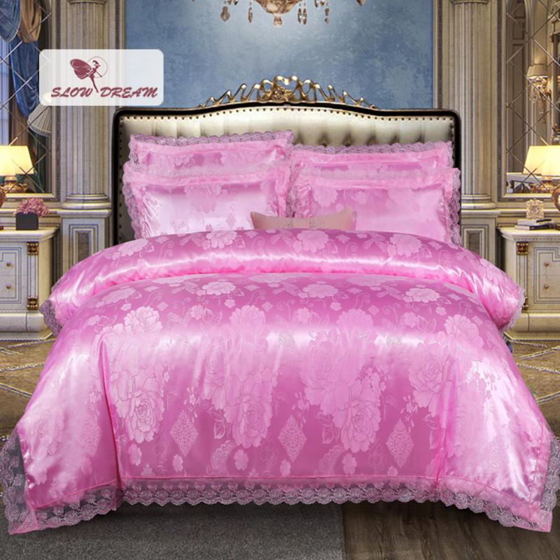 SlowDream Pink Lace Decor Home Bedding Set Euro Jacquard Luxury Euro Pure Cotton Flat Fitted Sheet ELastic Band Mattress Cover, 012
SlowDream Pink Lace Decor Home Bedding Set Euro Jacquard Luxury Euro Pure Cotton Flat Fitted Sheet ELastic Band Mattress Cover, 012
