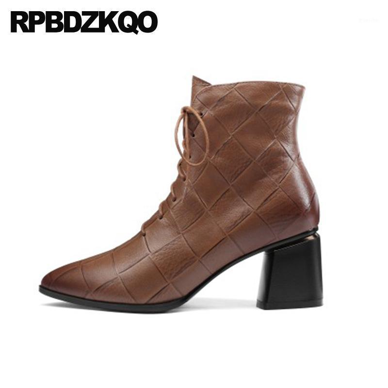 plus size brown pointed toe 10 winter front lace up casual ankle boots autumn big genuine leather shoes chunky women high heel1, Black
plus size brown pointed toe 10 winter front lace up casual ankle boots autumn big genuine leather shoes chunky women high heel1, Black