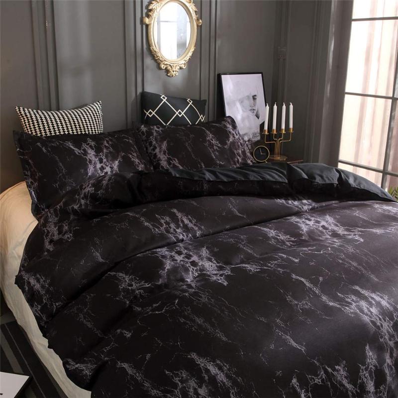 Bedding Set Queen Size Black Marble Printed Reactive Ropa De Cama Bed Set For Adult Double Bedding Sets Duvet Cover
Bedding Set Queen Size Black Marble Printed Reactive Ropa De Cama Bed Set For Adult Double Bedding Sets Duvet Cover