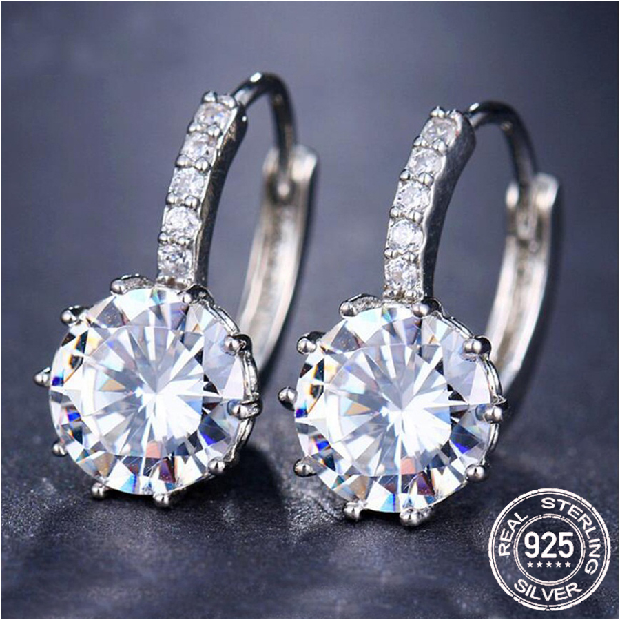 Original 100% 925 Sterling Fashion Luxury Round Shining 2.0ct Lab Diamond Zircon Drop Crystal Zircon Big Earrings Trendy Accessories E269, Golden
Original 100% 925 Sterling Fashion Luxury Round Shining 2.0ct Lab Diamond Zircon Drop Crystal Zircon Big Earrings Trendy Accessories E269, Golden