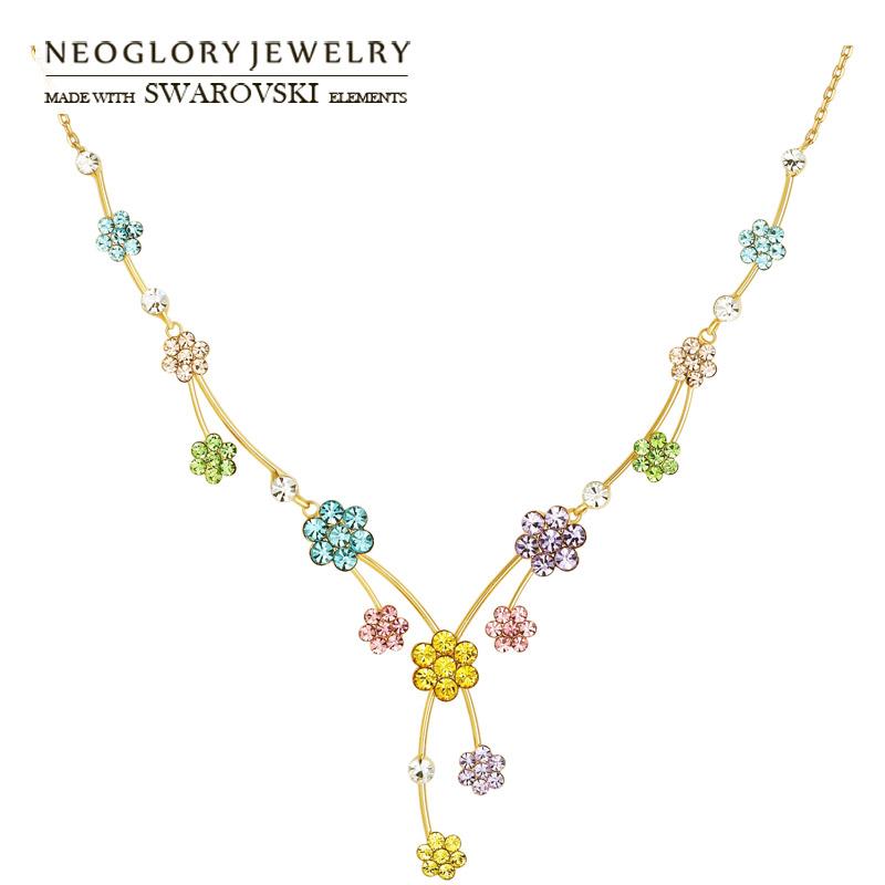 Neoglory Austria Rhinestone Charm Long Necklace Lovely Colorful Little Flowers Design Gorgeous Light Yellow Gold Color Classic
Neoglory Austria Rhinestone Charm Long Necklace Lovely Colorful Little Flowers Design Gorgeous Light Yellow Gold Color Classic