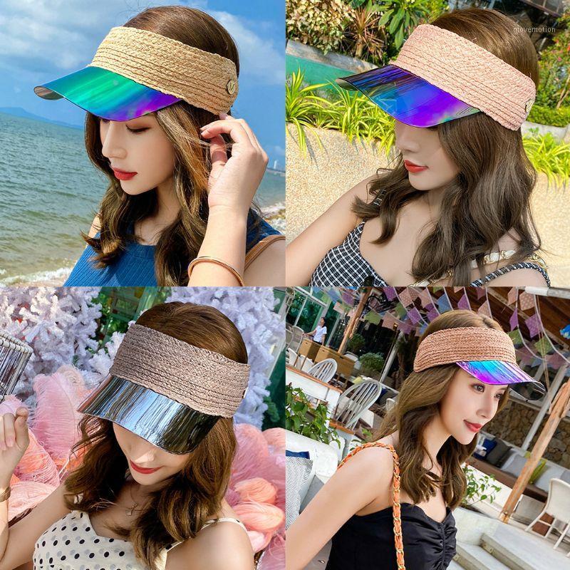 Women Summer Empty Top Straw Baseball Cap Hologram Transparent Panel UV Protection Adjustable Beach Sun Visor Hat1, Yellow
Women Summer Empty Top Straw Baseball Cap Hologram Transparent Panel UV Protection Adjustable Beach Sun Visor Hat1, Yellow