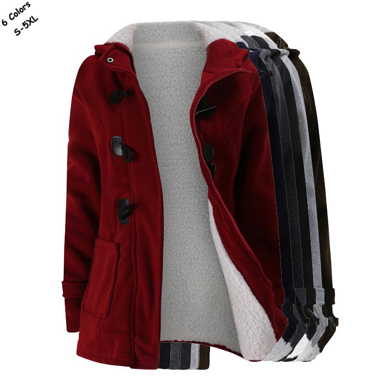 Womens trench coats 2020 Winter lady hooded fleece thick outerwear casual horn button zipper coats fashion slim womens tops, Black
Womens trench coats 2020 Winter lady hooded fleece thick outerwear casual horn button zipper coats fashion slim womens tops, Black