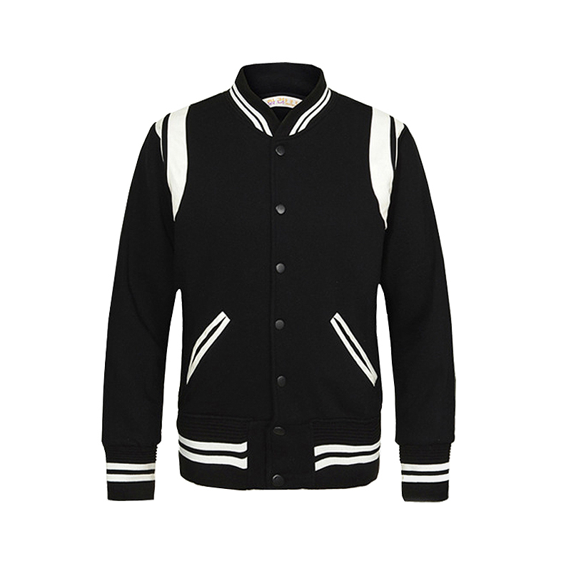 New Arrival Bomber Jacket Men Rib Sleeve Cotton Casual Baseball Uniform Collar Coat Star Autumn And Winter Spliced Short 201116