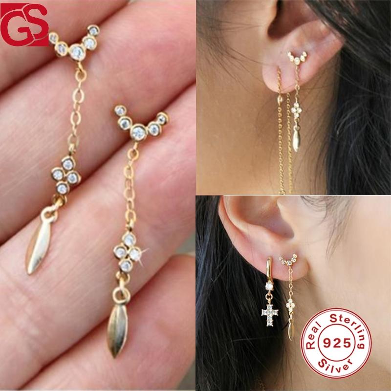 GS 925 Sterling Silver Pendientes Boucle Oreille Femme 2021 Geometry Crystal Stud Earrings For Women Fine Jewelry Accessories
GS 925 Sterling Silver Pendientes Boucle Oreille Femme 2021 Geometry Crystal Stud Earrings For Women Fine Jewelry Accessories