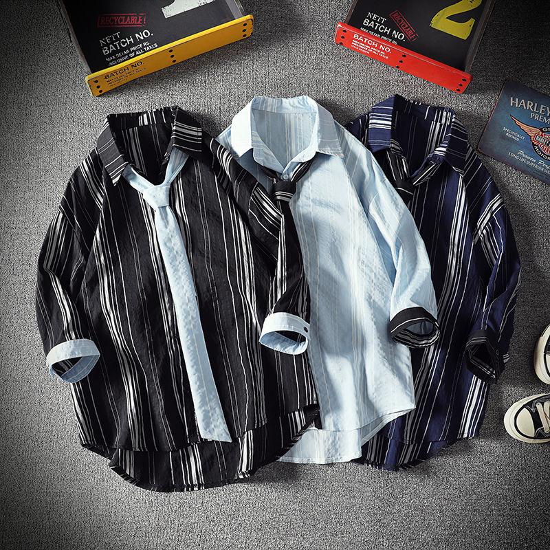 Summer Striped Shirt Men's Fashion Hit Color Retro Casual Dress Shirt Men Streetwear Loose Short Sleeve Large Size -7XL, Navy
Summer Striped Shirt Men's Fashion Hit Color Retro Casual Dress Shirt Men Streetwear Loose Short Sleeve Large Size -7XL, Navy