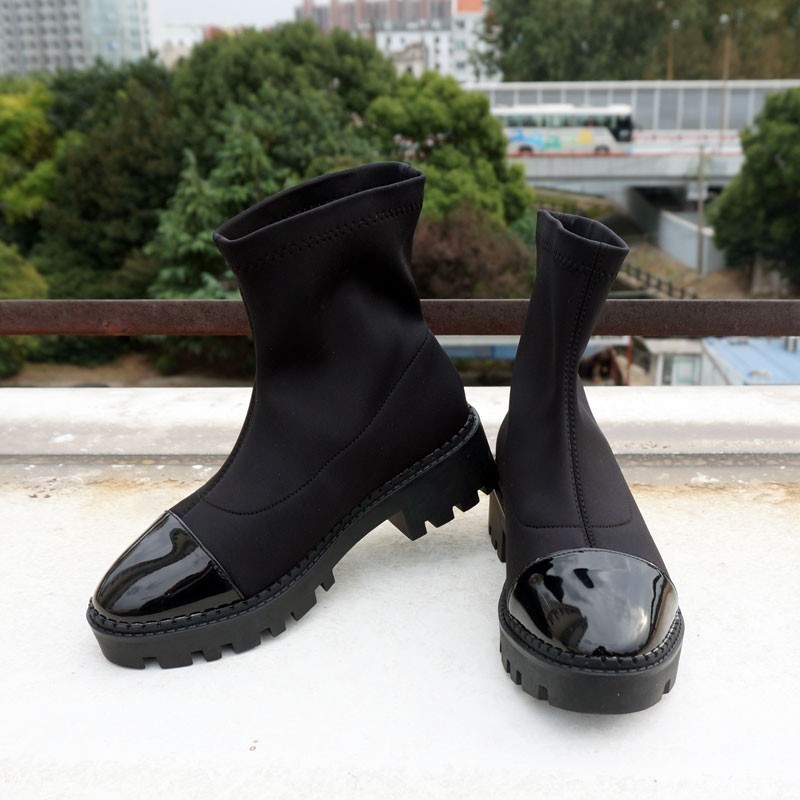 RASMEUP Stretch Womens Sock Sneakers Fashion Women Platform Ankle Socks Sneakers Casual Woman Short Boots Ladies Shoes 201105