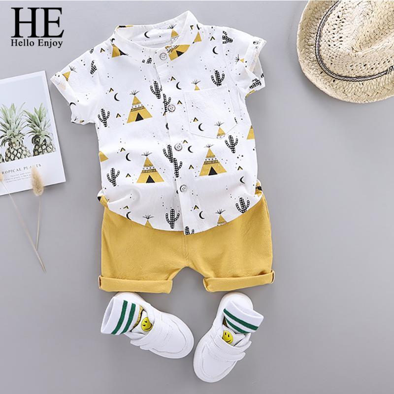 HE Hello Enjoy Boy Clothing Set Children Clothing Summer New 2020 Boys Short-sleeved Printed Shirt + Pants Two-piece Casual Suit1, Ll1826 
HE Hello Enjoy Boy Clothing Set Children Clothing Summer New 2020 Boys Short-sleeved Printed Shirt + Pants Two-piece Casual Suit1, Ll1826
