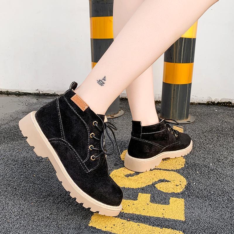 2020 Fashion Women Flock Leather Boots Round Toe Lace Up Short Boots Low Square Heel Women Ankle Autumn Shoes XU0801, Khaki
2020 Fashion Women Flock Leather Boots Round Toe Lace Up Short Boots Low Square Heel Women Ankle Autumn Shoes XU0801, Khaki