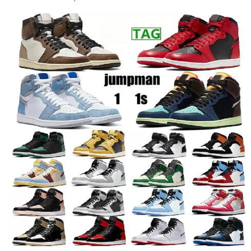 Mens shoe jumpman 1 high OG basketball shoes 1s Bordeaux University Blue dark mocha patent bred shadow UNC twist seaf white men women Sneakers trainers, # 42
Mens shoe jumpman 1 high OG basketball shoes 1s Bordeaux University Blue dark mocha patent bred shadow UNC twist seaf white men women Sneakers trainers, # 42