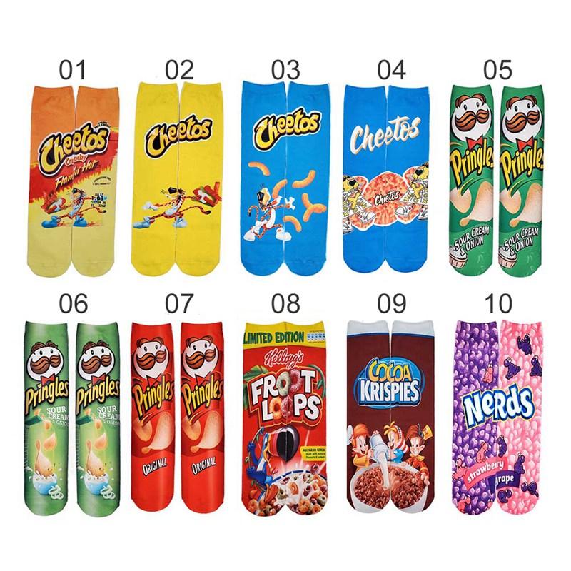 European and American Potato Chips 3D Digital Printing Socks Heat Transfer Polyester Cotton Long Tube Socks for Women Men, H01
European and American Potato Chips 3D Digital Printing Socks Heat Transfer Polyester Cotton Long Tube Socks for Women Men, H01