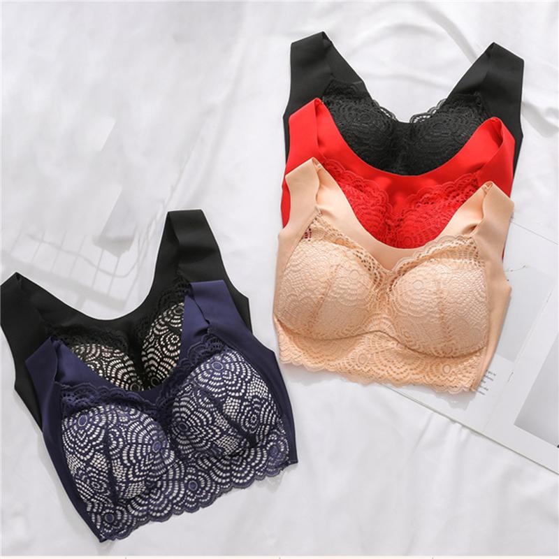 Underwear Seamless Bra Women Cooling Gathers -proof Pad Wireless Soft Intimate Vest-style Lace Beauty Back, Red
Underwear Seamless Bra Women Cooling Gathers -proof Pad Wireless Soft Intimate Vest-style Lace Beauty Back, Red