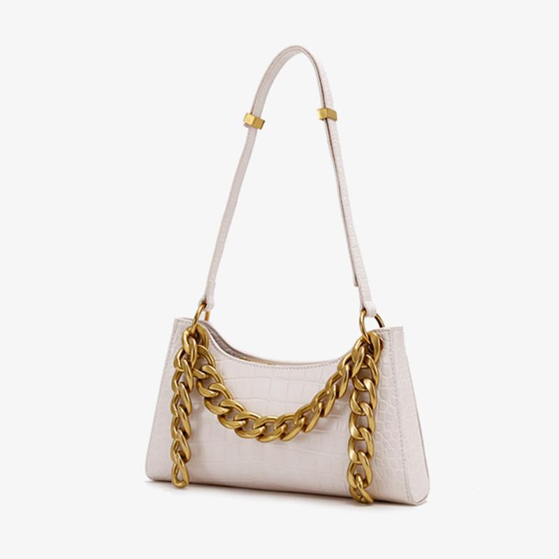 Fashion Alligator Pattern Women Handbag Chain PU Leather Shoulder Underarm Bags Popular Simple Female Daily Bag, White
Fashion Alligator Pattern Women Handbag Chain PU Leather Shoulder Underarm Bags Popular Simple Female Daily Bag, White