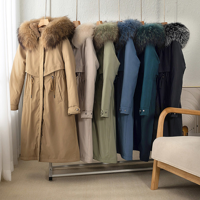 Fashion Winter Jacket Women Cotton Liner Parker Parkas Casual Solid Long Hooded Parka Coat With Fur Collar 201026