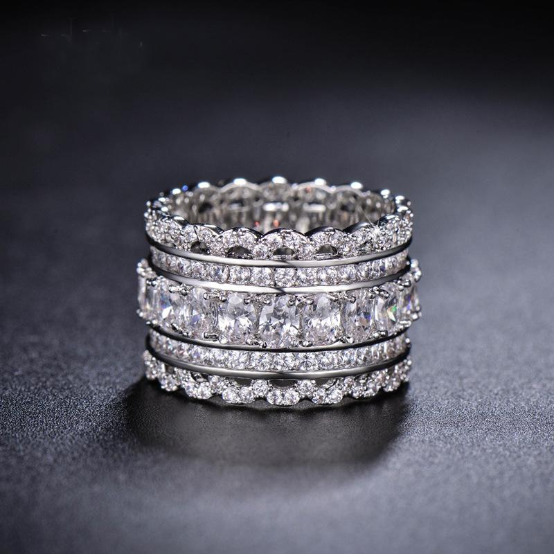 Wedding Rings 2021 Crystal From Swarovskis Exquisite Lace Hollow Silver Index Finger Wide Ring For Women Fashion 925 Jewelry, Slivery;golden
Wedding Rings 2021 Crystal From Swarovskis Exquisite Lace Hollow Silver Index Finger Wide Ring For Women Fashion 925 Jewelry, Slivery;golden