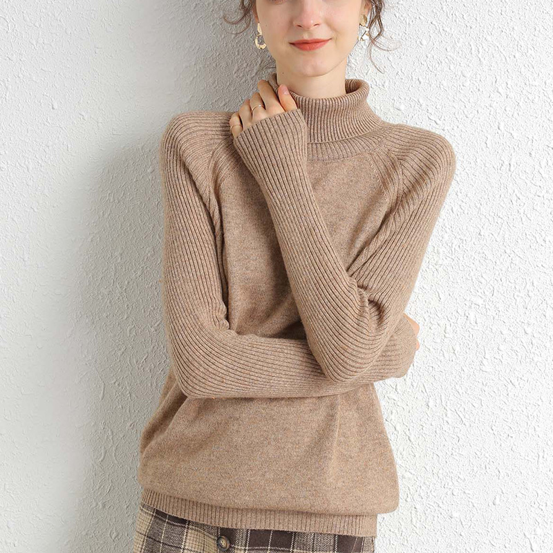 Merino Wool Cashmere Sweater Women Turtleneck Long Sleeves Autumn Winter Sweater Women's Knitting Jumper Female Pullover Sweater 201023