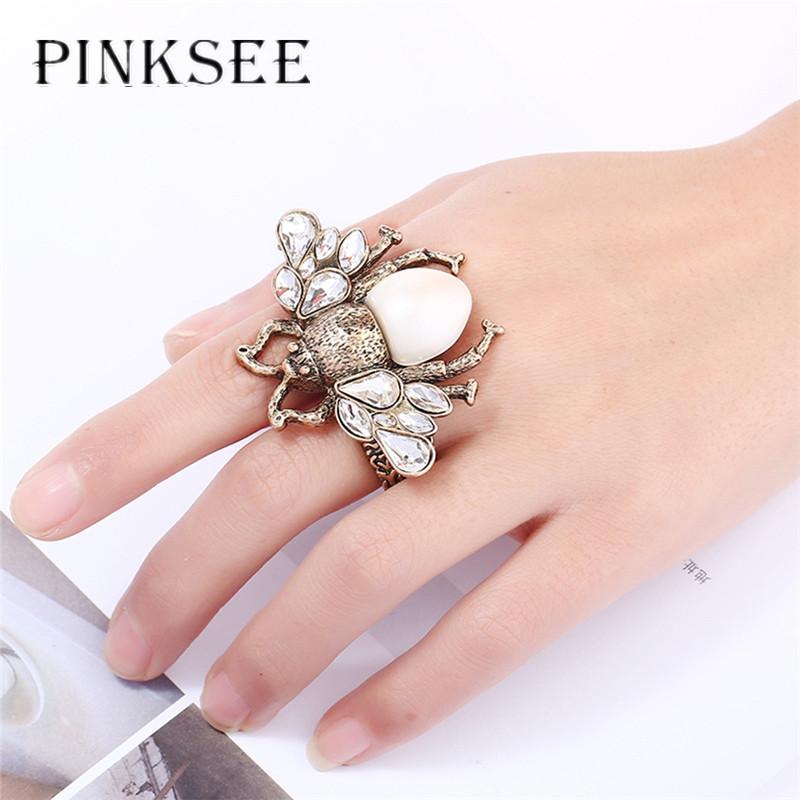PINKSEE Retro Punk Adjustable Big Bee Finger Ring for Women Girls Party Club Summer Jewelry Antique Crystal Insect Rings
PINKSEE Retro Punk Adjustable Big Bee Finger Ring for Women Girls Party Club Summer Jewelry Antique Crystal Insect Rings