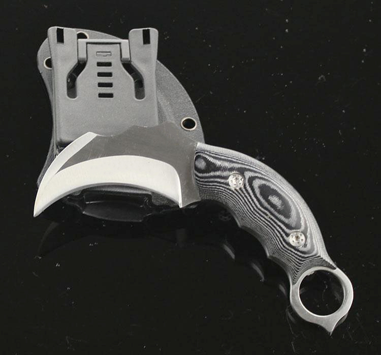 New Arrival Karambit Claw Knife AUS-8A Satin Blade Full Tang Micarta Handle Outdoor Survival Tactical Knives With Kydex
New Arrival Karambit Claw Knife AUS-8A Satin Blade Full Tang Micarta Handle Outdoor Survival Tactical Knives With Kydex