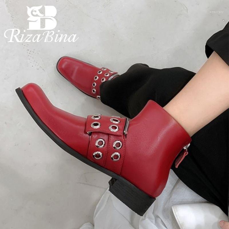 RIZABINA New Women Ankle Boots Zipper Real Leather Metal Chain Women Spring Winter Shoes Fashion Cool Footwear Size 33-401, Black 
RIZABINA New Women Ankle Boots Zipper Real Leather Metal Chain Women Spring Winter Shoes Fashion Cool Footwear Size 33-401, Black