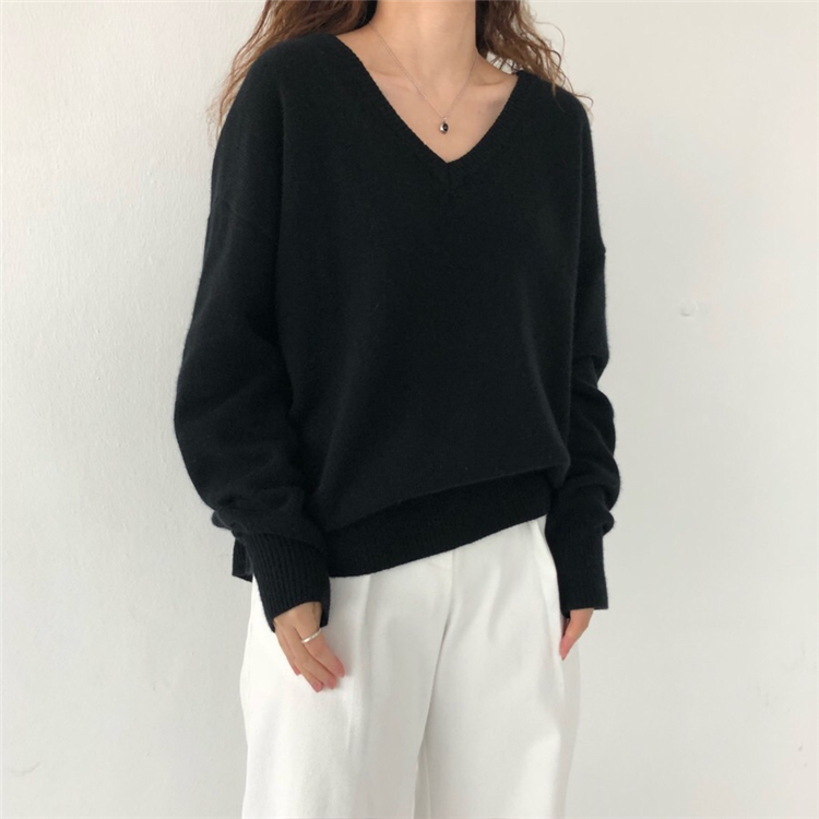 Colorfaith New 2019 Autumn Winter Women's Sweaters Loose Casual Fashionable Minimalist Tops Korean Style Knitting Ladies SW7113 T200101