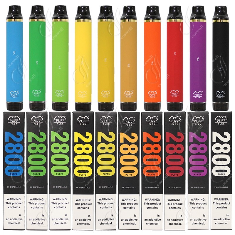 New PUFF FLEX 2800 Puffs Disposable Bars Vape Pen 1500mAh Battery 10ML Cartridge Pre Filled e Cigarettes Vaporizers Portable Vapor Devcice
New PUFF FLEX 2800 Puffs Disposable Bars Vape Pen 1500mAh Battery 10ML Cartridge Pre Filled e Cigarettes Vaporizers Portable Vapor Devcice