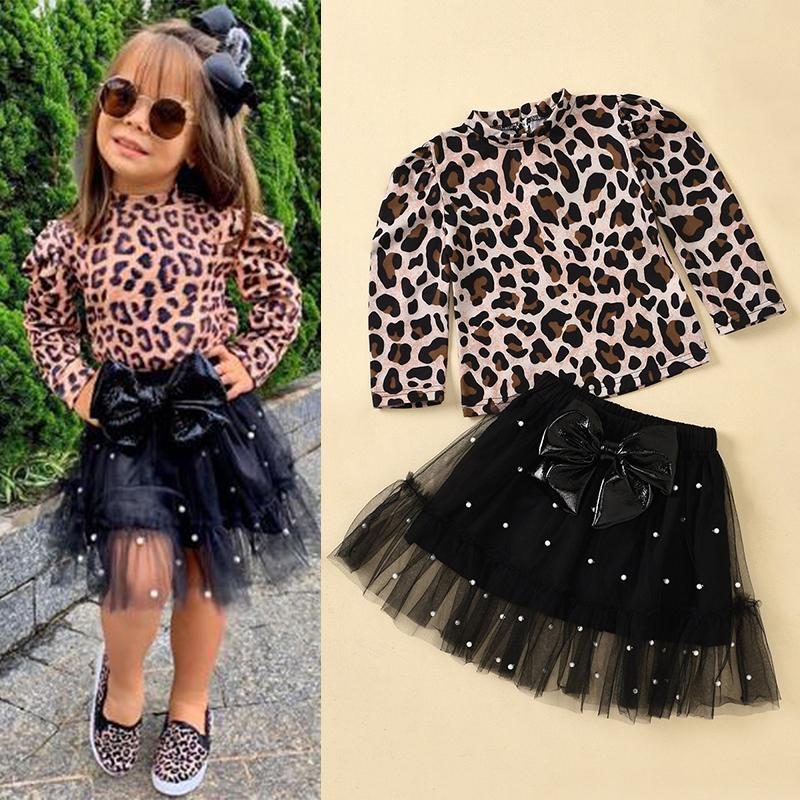 Height 90-130cm America Children's Clothing Girls Leopard Print Long Sleeve Tops PU Bowknot Pearl Lace Mesh Skirt Two-Piece Suit, Beige
Height 90-130cm America Children's Clothing Girls Leopard Print Long Sleeve Tops PU Bowknot Pearl Lace Mesh Skirt Two-Piece Suit, Beige