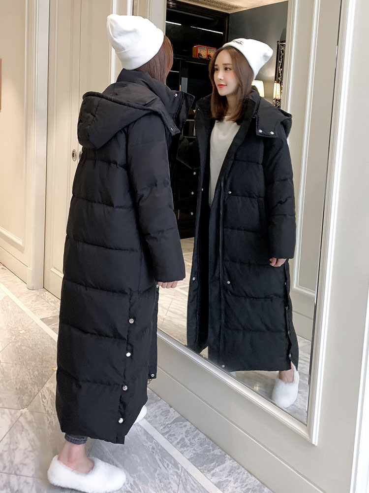 women's down Fashion Thick Warm Coat Lady Cotton Parka Long jaqueta winter Jacket with hood 201201