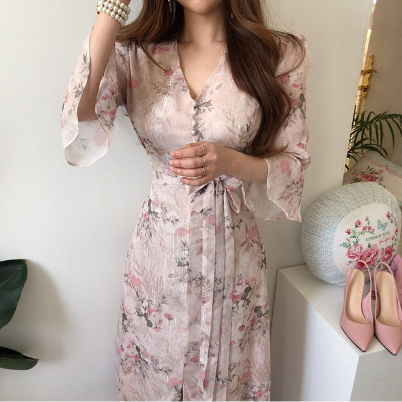 2021 New Chic Summer Women Print Midi Chiffon Slim Bandage Elegant Runway Es Vestido 18tm, Pink
2021 New Chic Summer Women Print Midi Chiffon Slim Bandage Elegant Runway Es Vestido 18tm, Pink