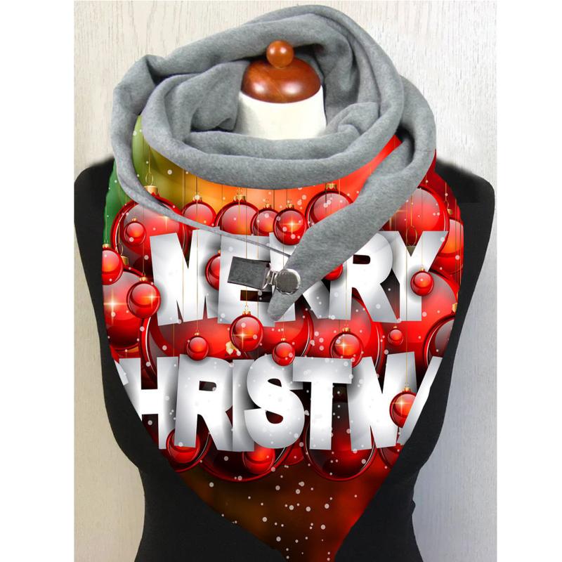 Fashion Scarf Winter Women Christmas Tree Bells Snowflake Gift Box Letter Printing Hijab Button Soft Wrap Casual Scarves Shawls
Fashion Scarf Winter Women Christmas Tree Bells Snowflake Gift Box Letter Printing Hijab Button Soft Wrap Casual Scarves Shawls