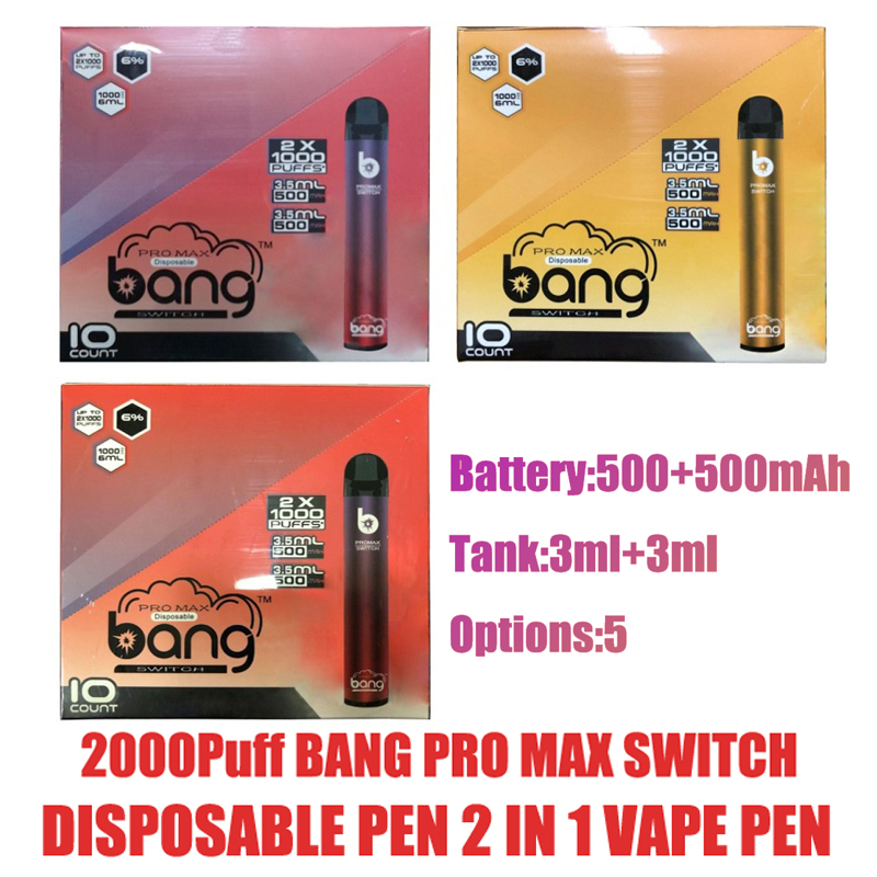 HOT Bang Pro Super Switch Disposable Max Vape 2 IN Pen Double 1000mah 6ml Pods Battery XXtra XXL 2000Puffs For Bang 1 PUFF FLEX Ezzy De Neih
HOT Bang Pro Super Switch Disposable Max Vape 2 IN Pen Double 1000mah 6ml Pods Battery XXtra XXL 2000Puffs For Bang 1 PUFF FLEX Ezzy De Neih