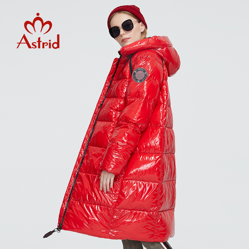 Astrid New Winter Women's coat women long warm parka Bright fabric fashion Jacket hooded large sizes female clothing 8675 201217