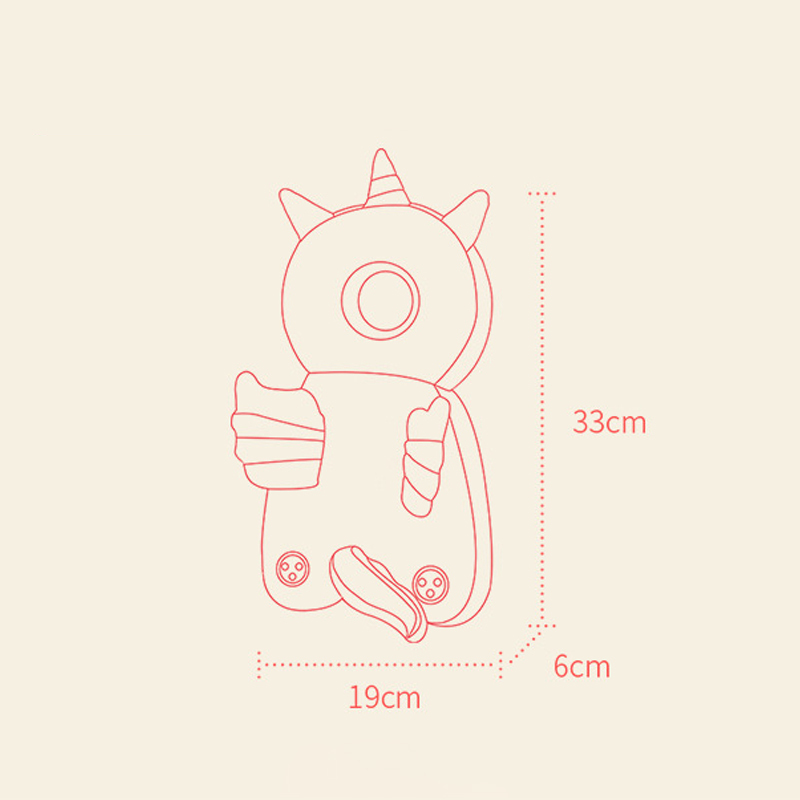 Newborn Toddler Baby Head Protection Pad Cushion Headrest Cartoon Soft Security Pillows Angel Butterfly Backpack Fall Protection LJ201014