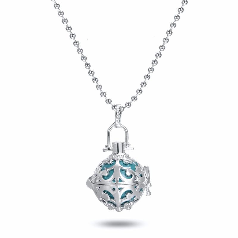 Fashion Rhodium Plated Copper Chime Sound Beads Ball Cage Lockets Pendants Necklace For 72cm Ball Chain Necklace Lover's Gift
Fashion Rhodium Plated Copper Chime Sound Beads Ball Cage Lockets Pendants Necklace For 72cm Ball Chain Necklace Lover's Gift