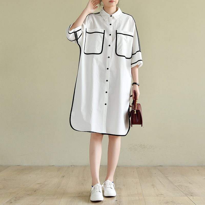 2021 New Natural Cotton Women Summer Fashion Clashing Colors Simple Design Streewear Plus Size White Shirt 19wu
2021 New Natural Cotton Women Summer Fashion Clashing Colors Simple Design Streewear Plus Size White Shirt 19wu