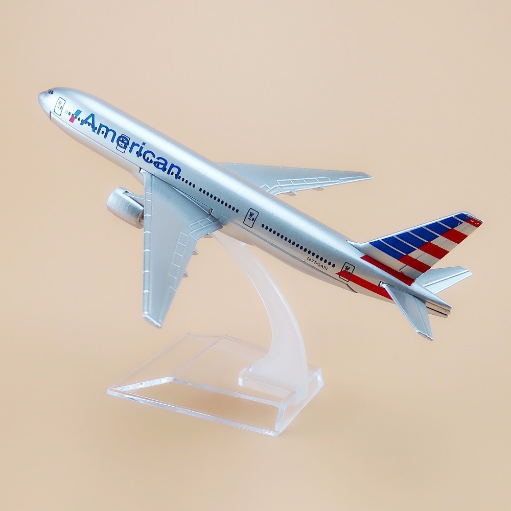 Alloy Metal Air American B777 AA Airlines Airplane Model Boeing 777 Plane Diecast Aircraft Kids Gifts 16cm Y2001041150420