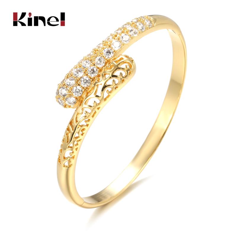 Kinel New Boho Hollow Flower Bangles 585 Gold Color Crystal Women Bangles Carving Pattern Ethnic Wedding Fashion Jewelry
Kinel New Boho Hollow Flower Bangles 585 Gold Color Crystal Women Bangles Carving Pattern Ethnic Wedding Fashion Jewelry