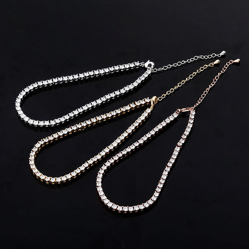 Ankle Bracelets Designer Jewelry Women Fashion Initial Anklets Dia Tennis Chain Iced Out Hip Hop Jewerly Bling Charms Accessories Free shipping