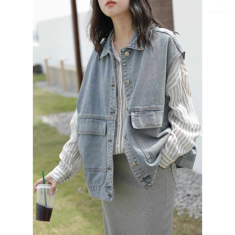 Fall Outfit Sleeveless Denim Vest Women' Loose Versatile Fashion Korean Style Single-breasted Boyfriend Work Clothes Waistcoat1, Blue
Fall Outfit Sleeveless Denim Vest Women' Loose Versatile Fashion Korean Style Single-breasted Boyfriend Work Clothes Waistcoat1, Blue