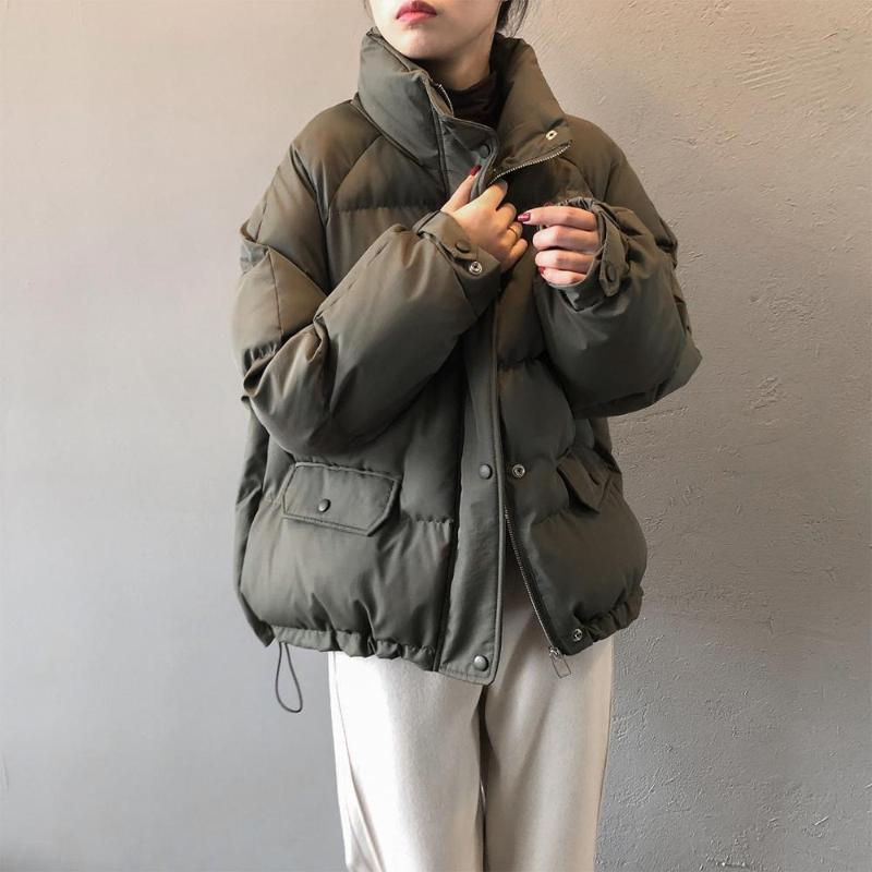 Hzirip New Winter Jacket Women Bread Clothes Loose Stand Collar Thicken Warm Down Cotton Padded Coat High Quality Parkas, Beige
Hzirip New Winter Jacket Women Bread Clothes Loose Stand Collar Thicken Warm Down Cotton Padded Coat High Quality Parkas, Beige