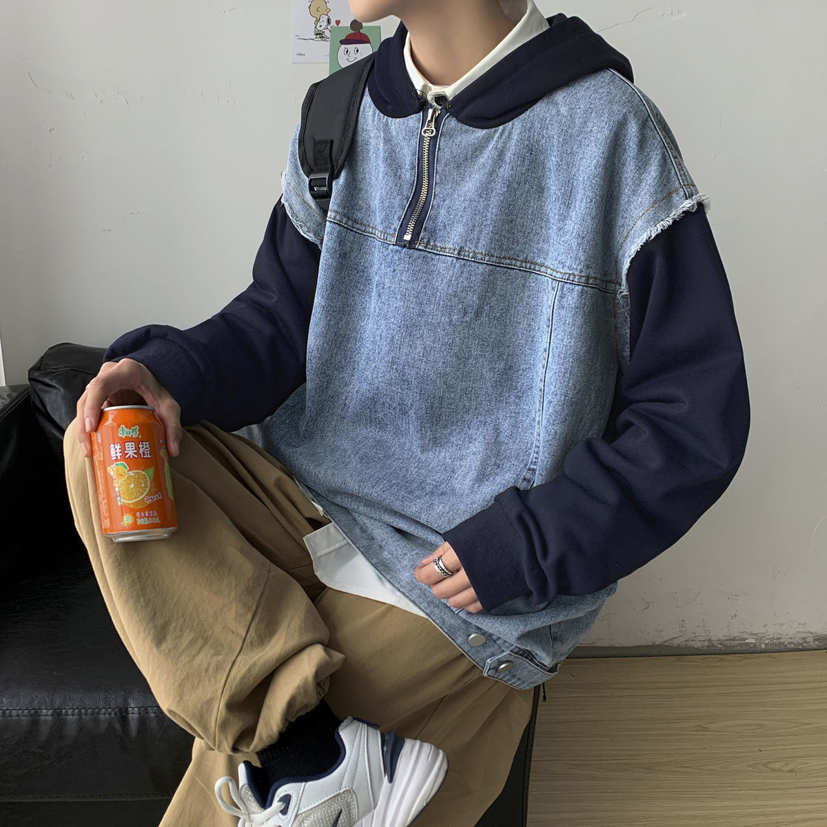 2021 Autumn Winter New Denim Hooded Jacket Woman Casual Loose Patchwork Jackets Korean Streetwear Long Sleeve Man Clothing Btyr, Black
2021 Autumn Winter New Denim Hooded Jacket Woman Casual Loose Patchwork Jackets Korean Streetwear Long Sleeve Man Clothing Btyr, Black