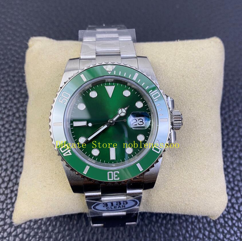 

2 Color Cal.3135 CLEAN Factory Watch 904L Steel Men 40mm Date Green Ceramic Bezel 116610 Black Dial Sapphire Glass 116610LN Mens Automatic Dive Sport Watches, 02