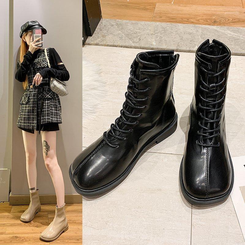 2021 New White Black PU Leather Ankle Boots Women Autumn Winter Round Toe Lace Up Shoes Woman Fashion Motorcycle Platform Botas1, Color 1
2021 New White Black PU Leather Ankle Boots Women Autumn Winter Round Toe Lace Up Shoes Woman Fashion Motorcycle Platform Botas1, Color 1
