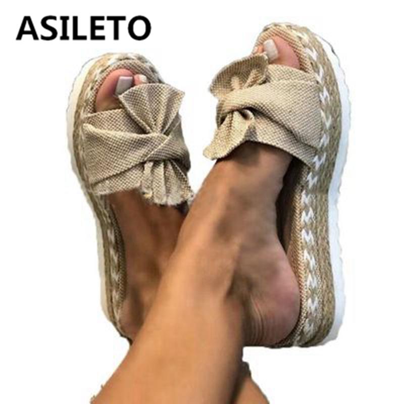 ASILETO Women Sandals Open Toe Flat Platform Bowtie Breathable Flock Slip-On Rope Plus Size 43 Casual Beach Summer C2291, White
ASILETO Women Sandals Open Toe Flat Platform Bowtie Breathable Flock Slip-On Rope Plus Size 43 Casual Beach Summer C2291, White