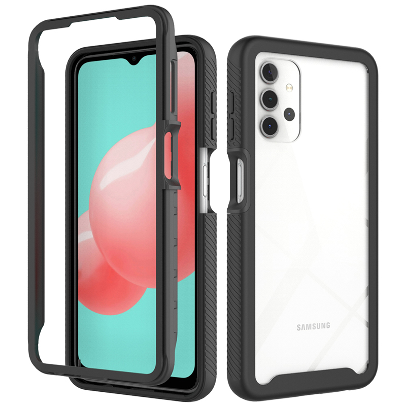Hybrid Crystal Hard Case For Samsung Galaxy A32 5G Cases Transparent Back Cover Phone Cover Coque, Black
Hybrid Crystal Hard Case For Samsung Galaxy A32 5G Cases Transparent Back Cover Phone Cover Coque, Black