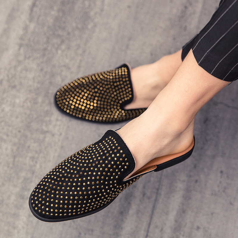 Spring autumn sandals sparkling man diamond shiny sliding in moccasins black gold bling sequins causal shoes 8FSG, White
Spring autumn sandals sparkling man diamond shiny sliding in moccasins black gold bling sequins causal shoes 8FSG, White
