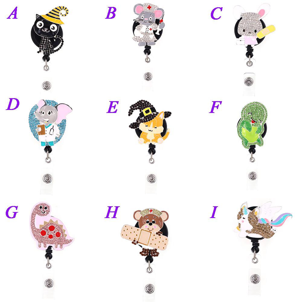 1pc /5pcs /10pcs Cute Retractable Rhinestone Ename Animal Cat Bear Elephant Shape Badge Reel for Student
1pc /5pcs /10pcs Cute Retractable Rhinestone Ename Animal Cat Bear Elephant Shape Badge Reel for Student