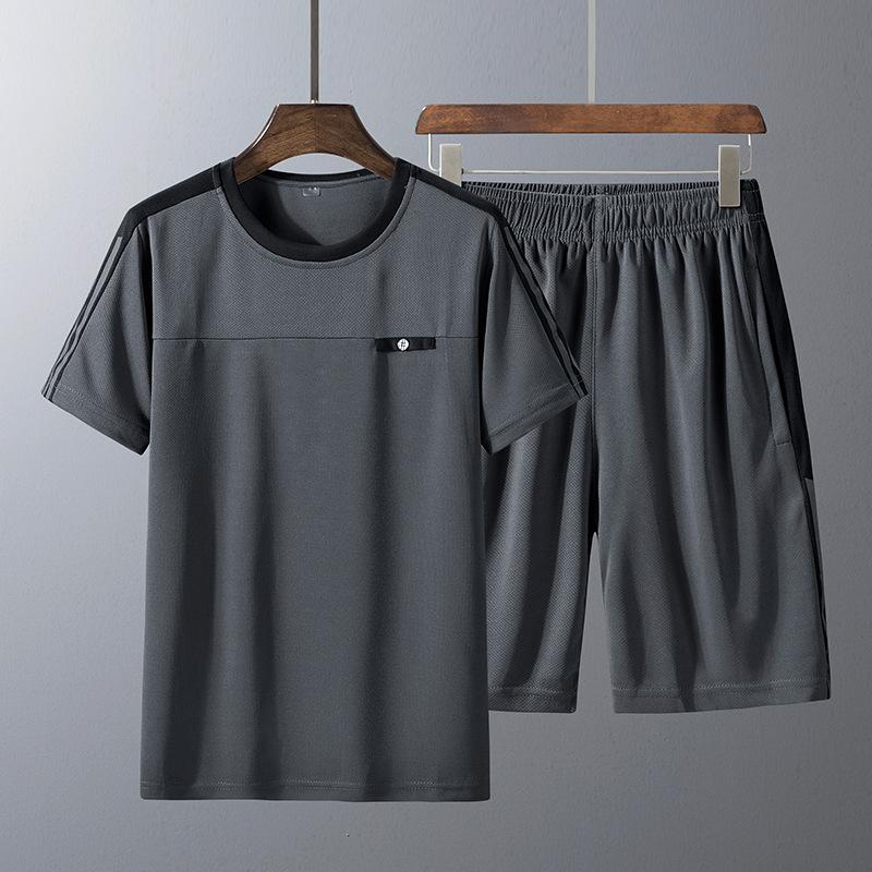 2020 Men Summer Clothing Short Sleeved T Shirt Tracksuit Sets Patchwork Sweat Suits Jogger Shorts Casual Male Two Piece Hombre, Black
2020 Men Summer Clothing Short Sleeved T Shirt Tracksuit Sets Patchwork Sweat Suits Jogger Shorts Casual Male Two Piece Hombre, Black