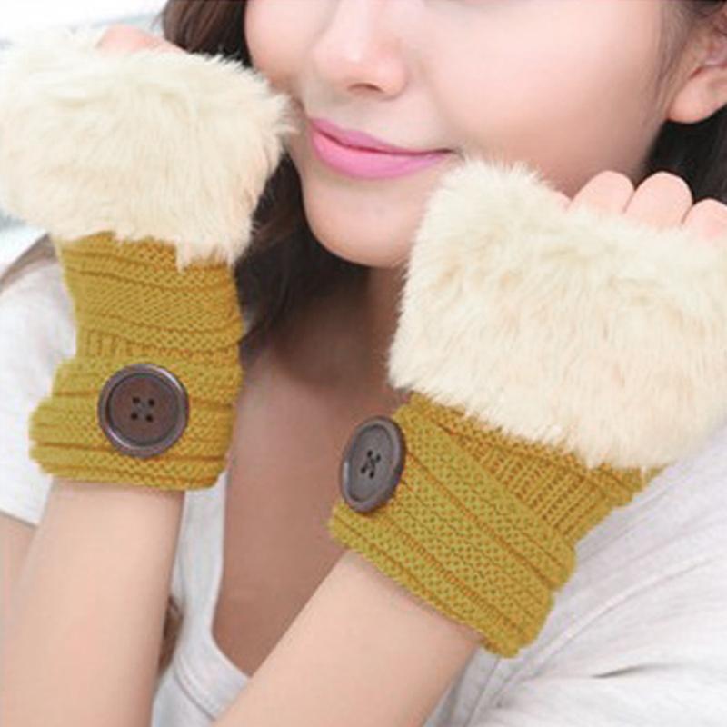 Winter Plush Fingerless Gloves Women Knitted Wrist Keep Warm Solid Button Patchwork Gloves Women Accessories Winter
Winter Plush Fingerless Gloves Women Knitted Wrist Keep Warm Solid Button Patchwork Gloves Women Accessories Winter