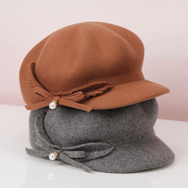 H722 Fashion Leisure Beret Hat Women Autumn Winter Wool Felt Warm Berets Cap Lady Solid Color Korean Pearl Bowknot Elegant Hats1, Black
H722 Fashion Leisure Beret Hat Women Autumn Winter Wool Felt Warm Berets Cap Lady Solid Color Korean Pearl Bowknot Elegant Hats1, Black