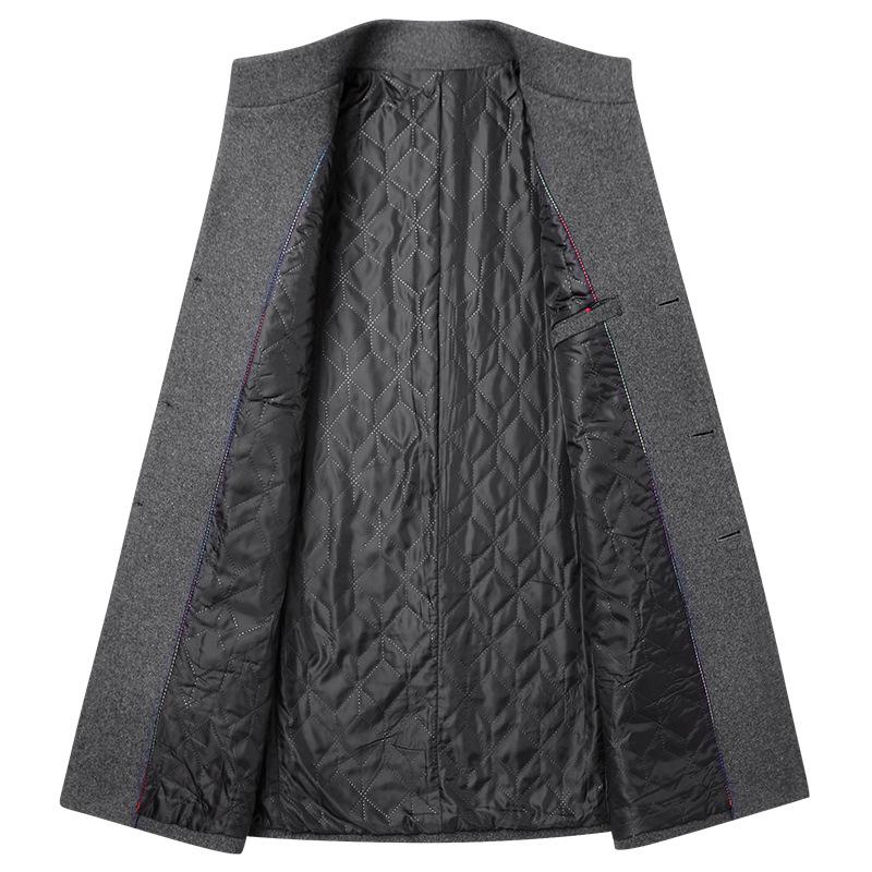 2020 new designers Wool Coat Men Thick Stand Collar Coat Male Fashion Wool Blend Outwear Jacket Smart Casual Trench Plus Size Mens Overcoat